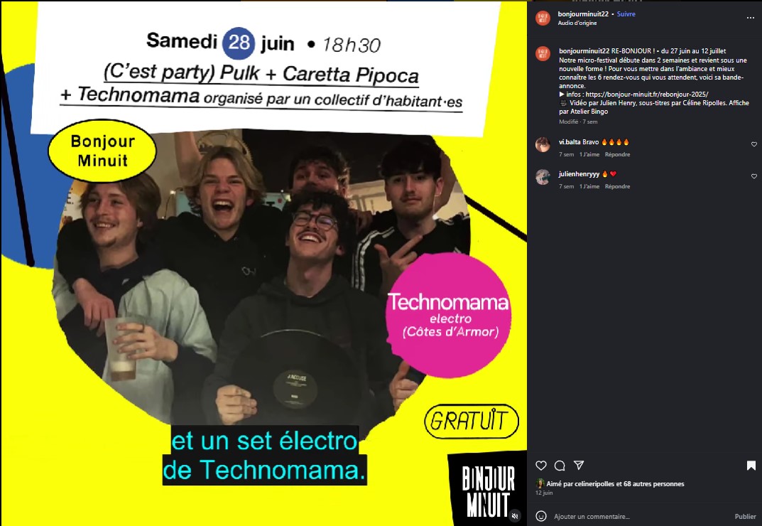 Capture d'écran vidéo Bonjour minuit sous-titrée