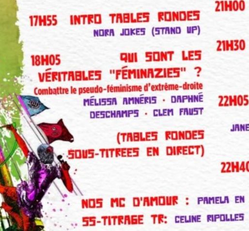 Programmation de la fête populaire avec indiqué Sous-titrage : Céline Ripolles