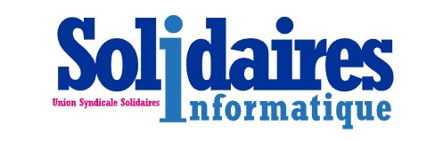 Logo solidaires informatique bleu sur fond blanc