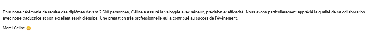 Capture d'écran LinkedIn de l'avis