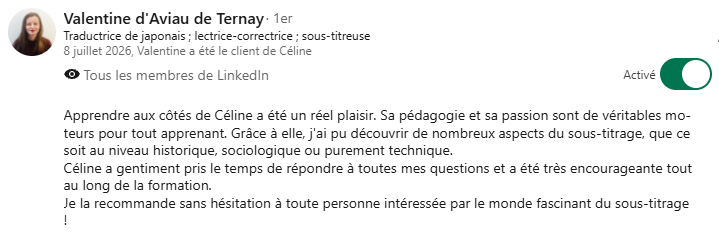 avis LinkedIn