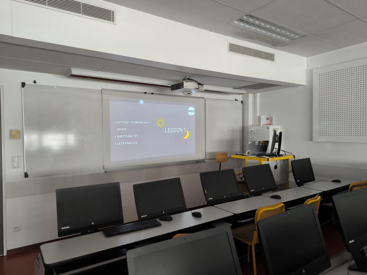 Sous-titrage à l'université salle de cours à l'université