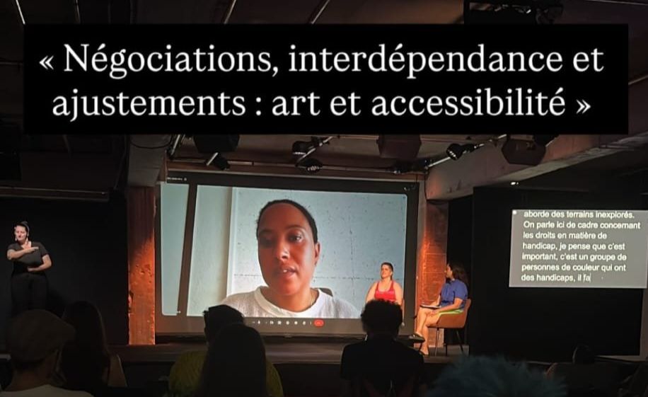 sous-titrage de la conférence négociations, interdépendance et ajustements, art et accessibilité