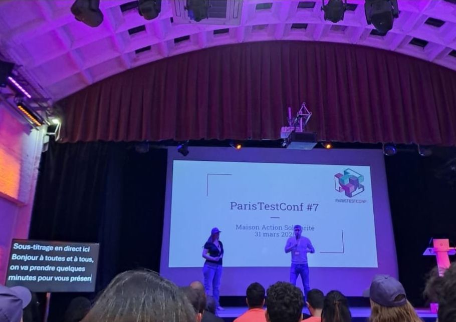 Capture d'écran LinkedIn : La ParisTestConf ne serait pas la PTC sans Céline et Lucie qui ont sous-titré en temps réel les conférences
